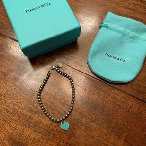 Blue heart charm Tiffany Bracelet